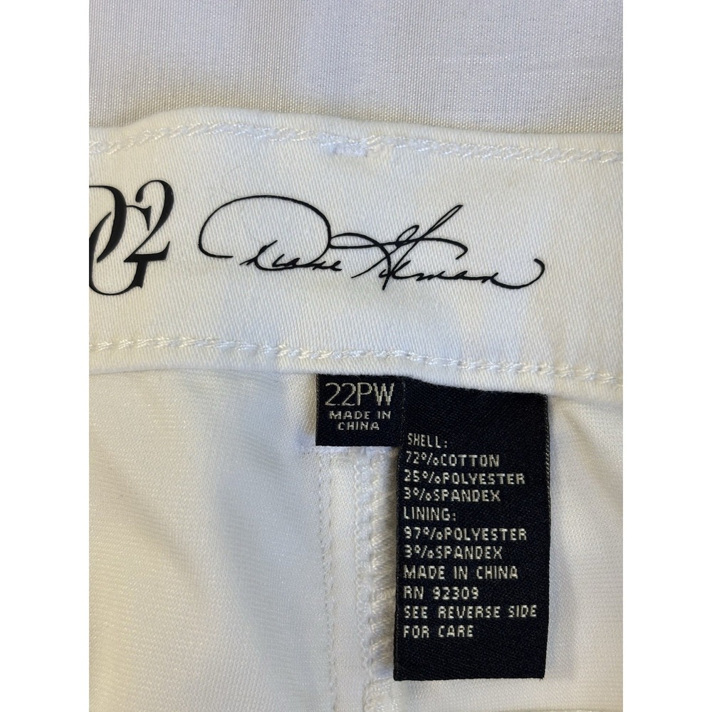 DG2 Diane Gilman Women's 22WP White Uplifter Skinny‎ Jeans Comfort Minimalist - Picture 4 of 9